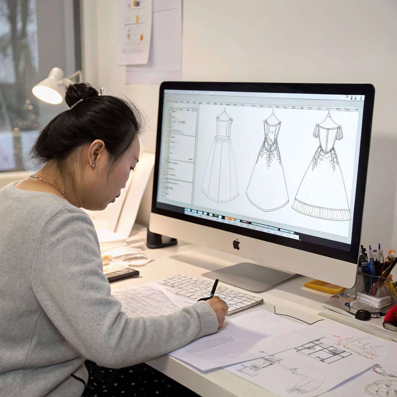 High-end bridal lace detail work