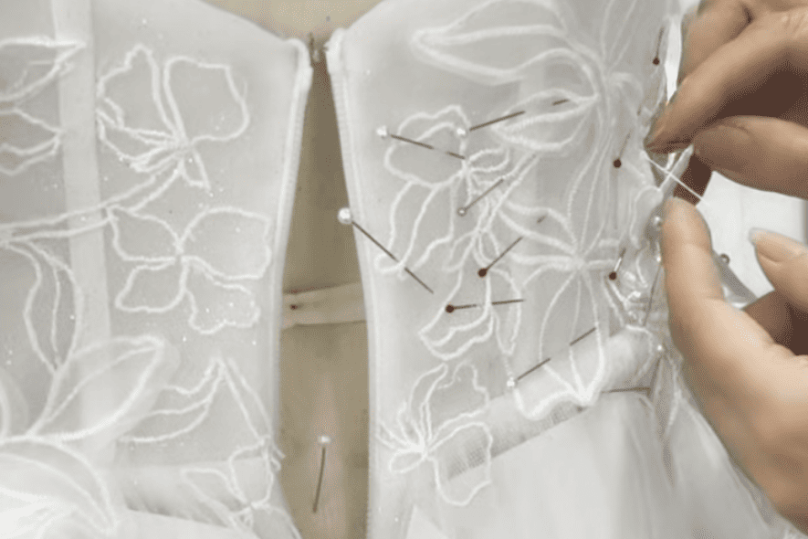 High-end bridal lace fabric texture