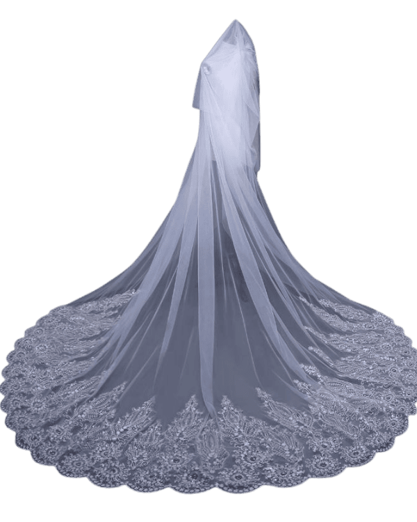 Hand-Appliqued Cathedral Veil