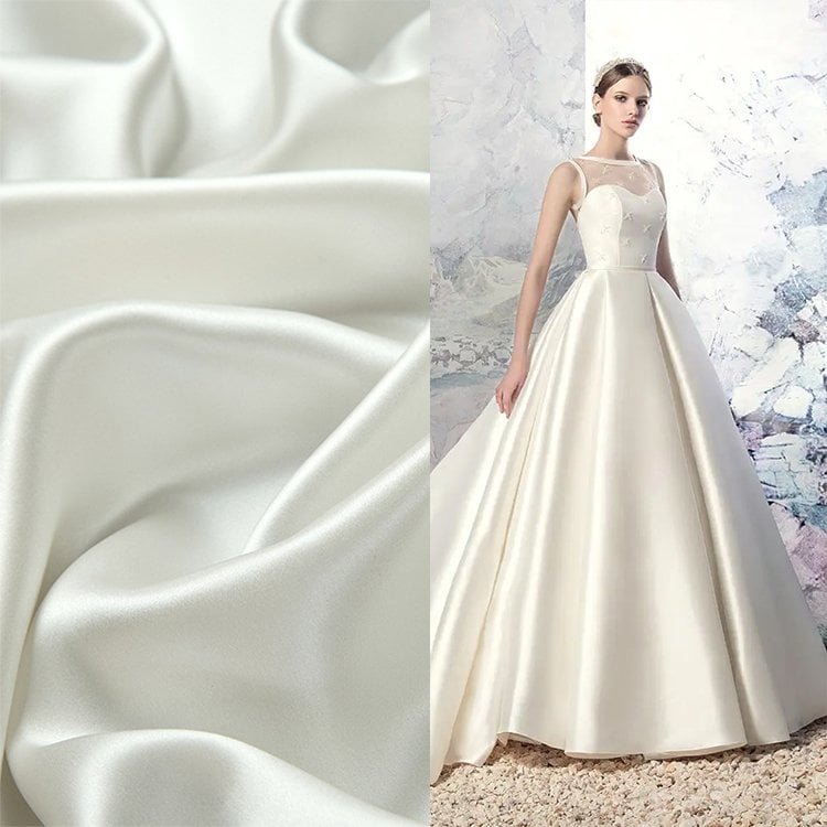 Duchess satin fabric drape