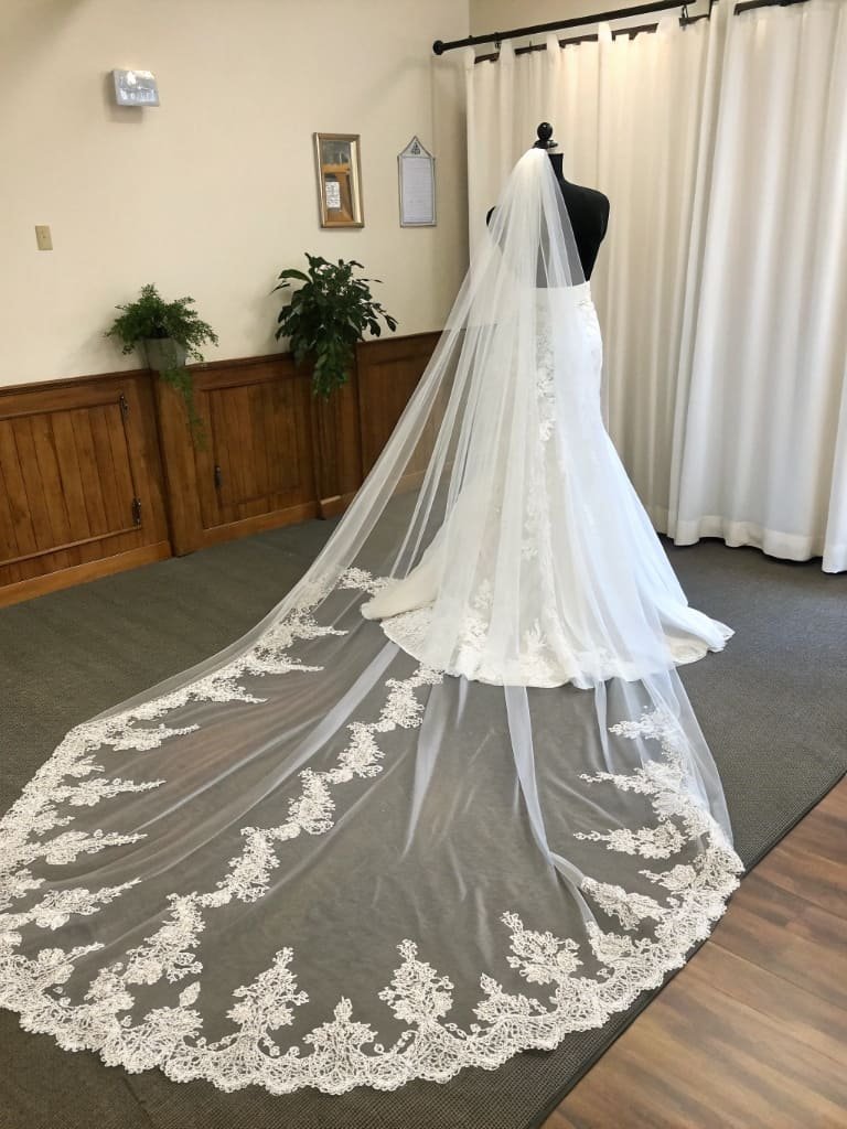 Cathedral Veils Hand-Appliqued