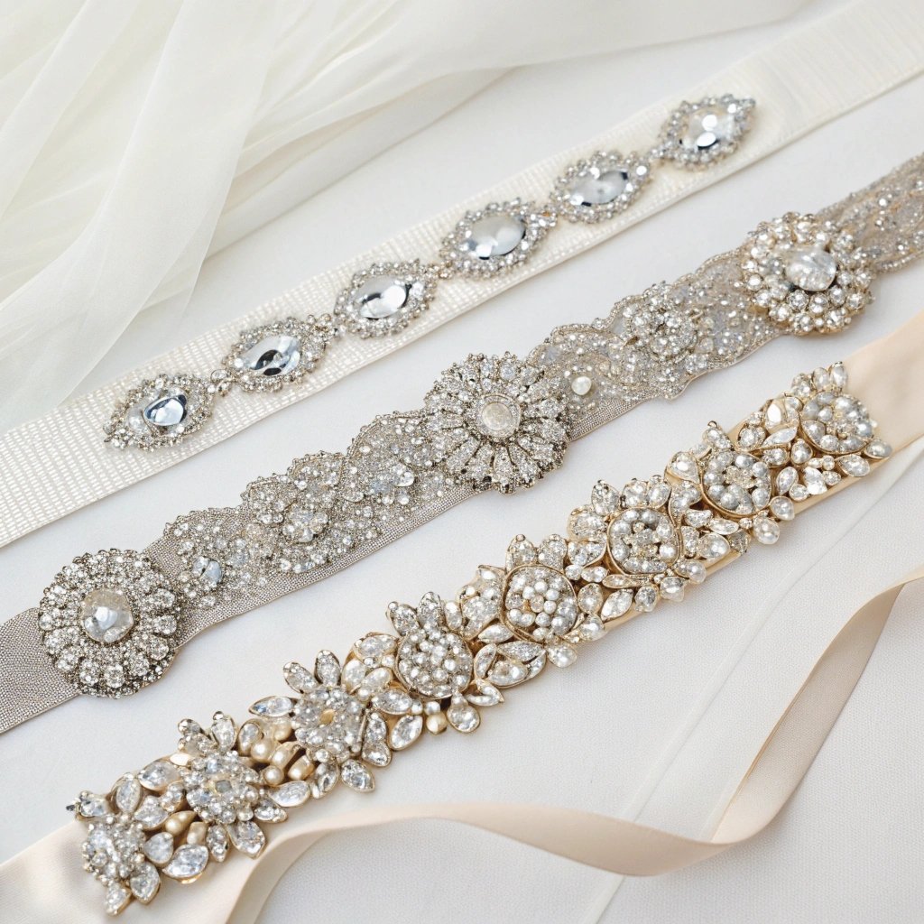 Bridal Belt with Crystal Details