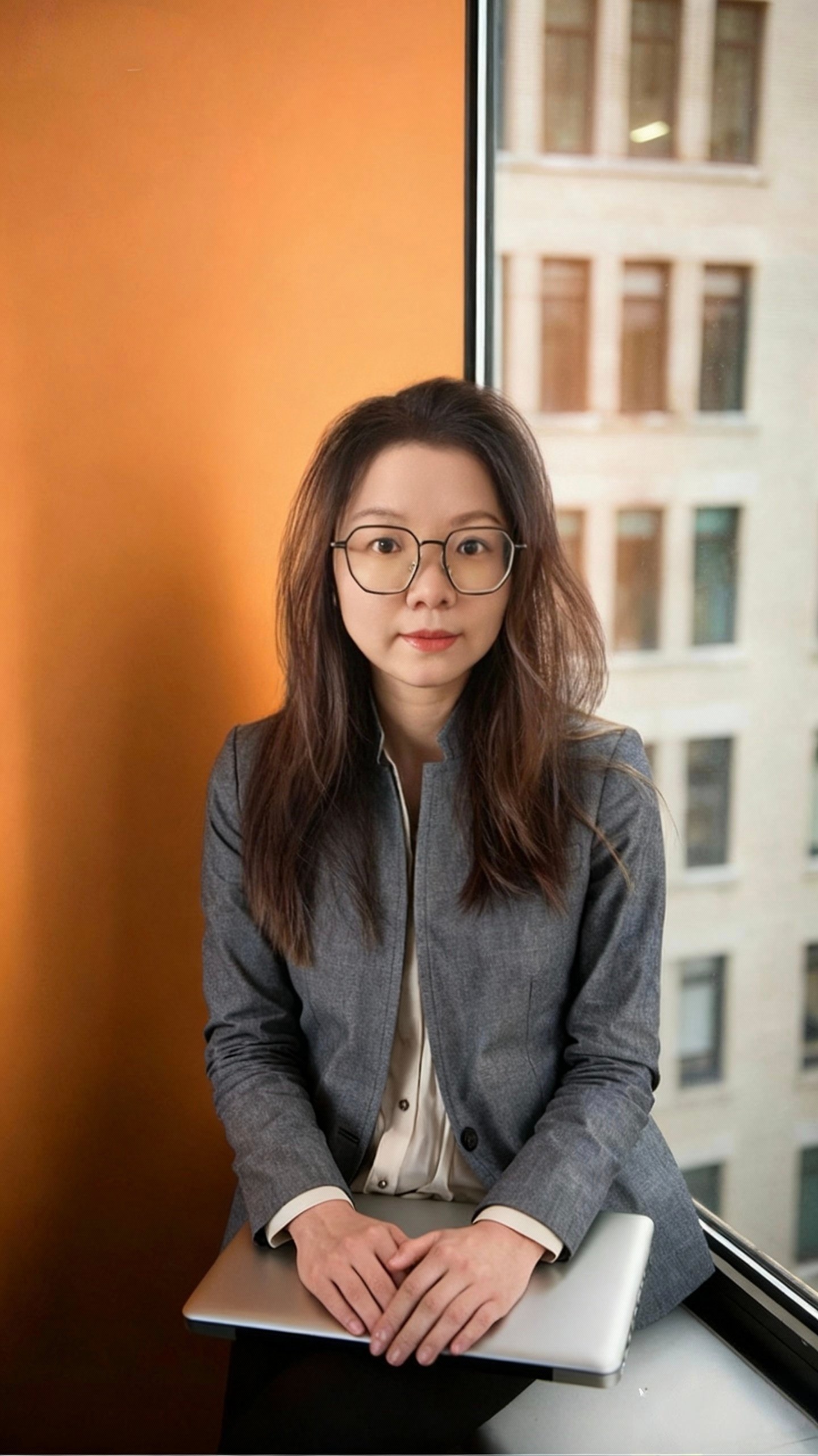 Kimmy examining fabric quality