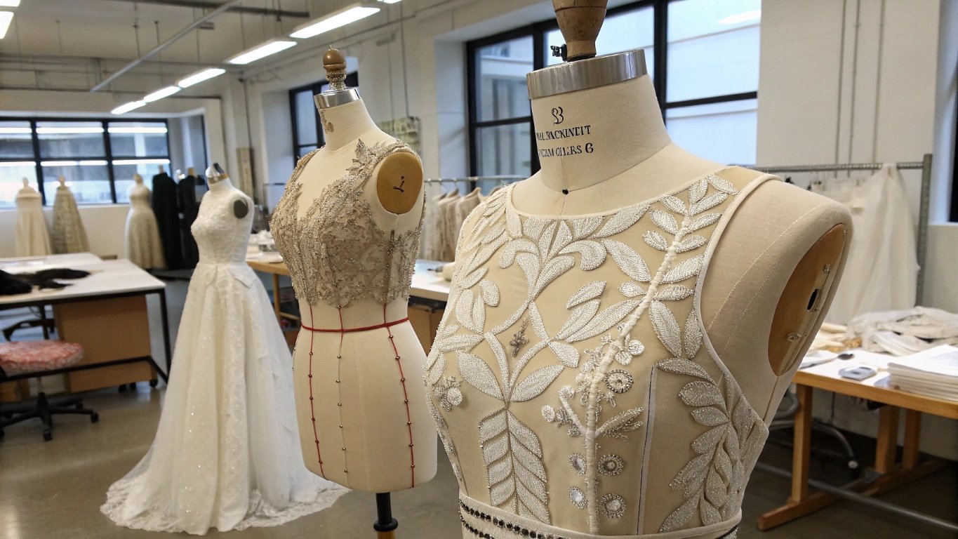 Wedding dress pattern making and sample development