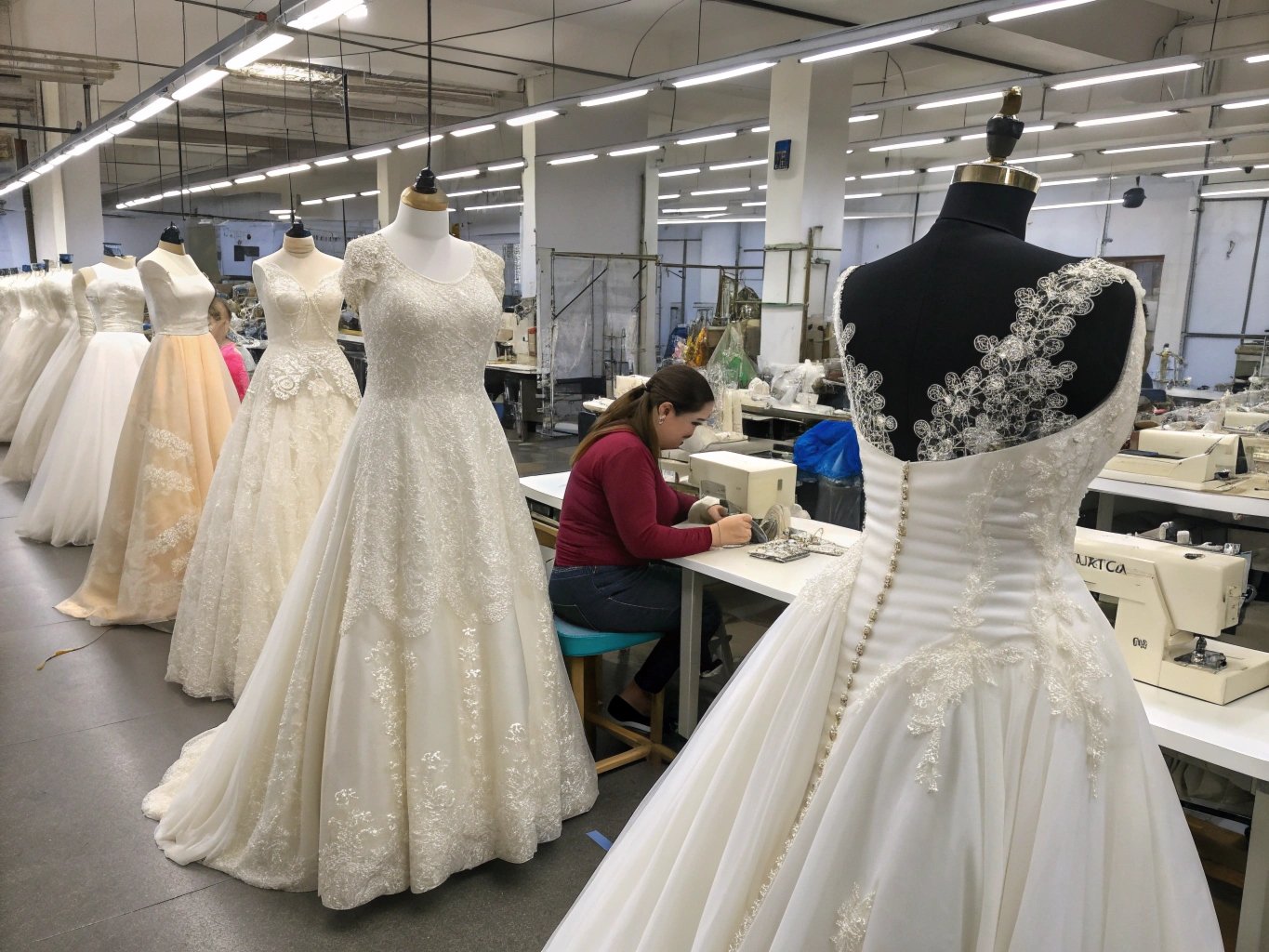 Premium bridal fabric samples and lace swatches