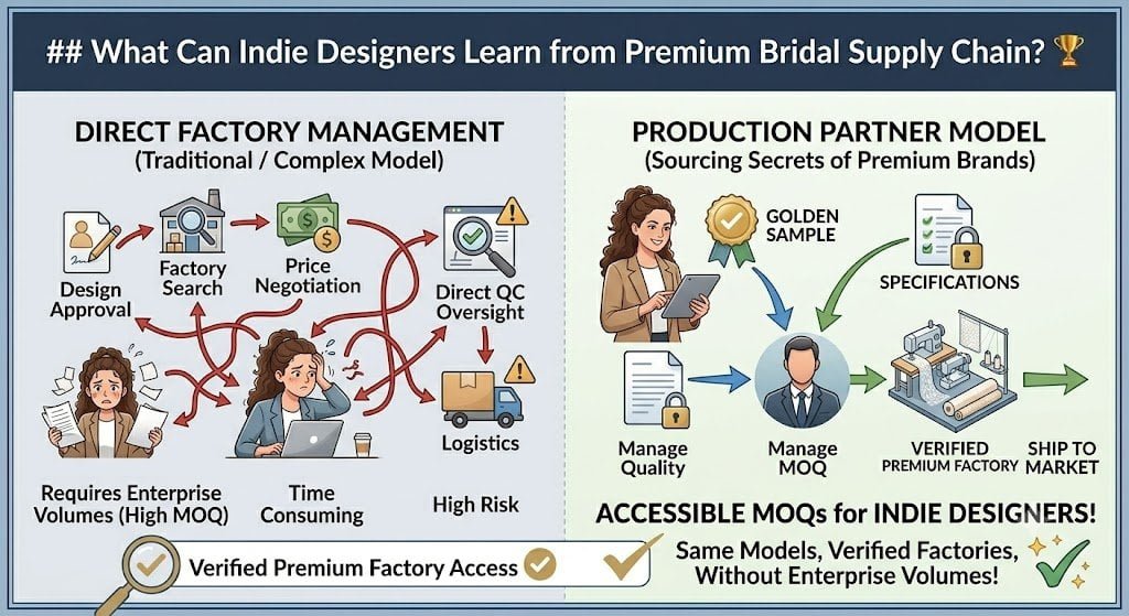 production partner model bridal sourcing China