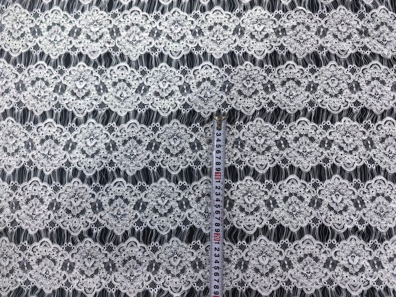Scalloped-Corded-Lac Lace Pattern Close-up Detail