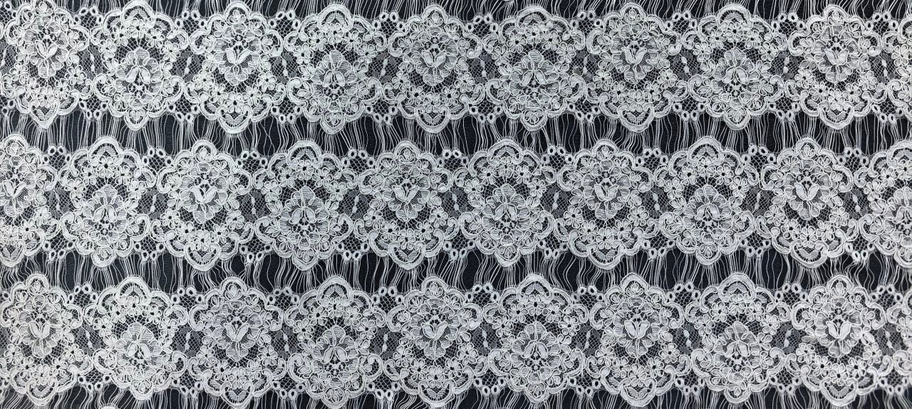 3D Beaded Appliqué Lace Pattern Full View