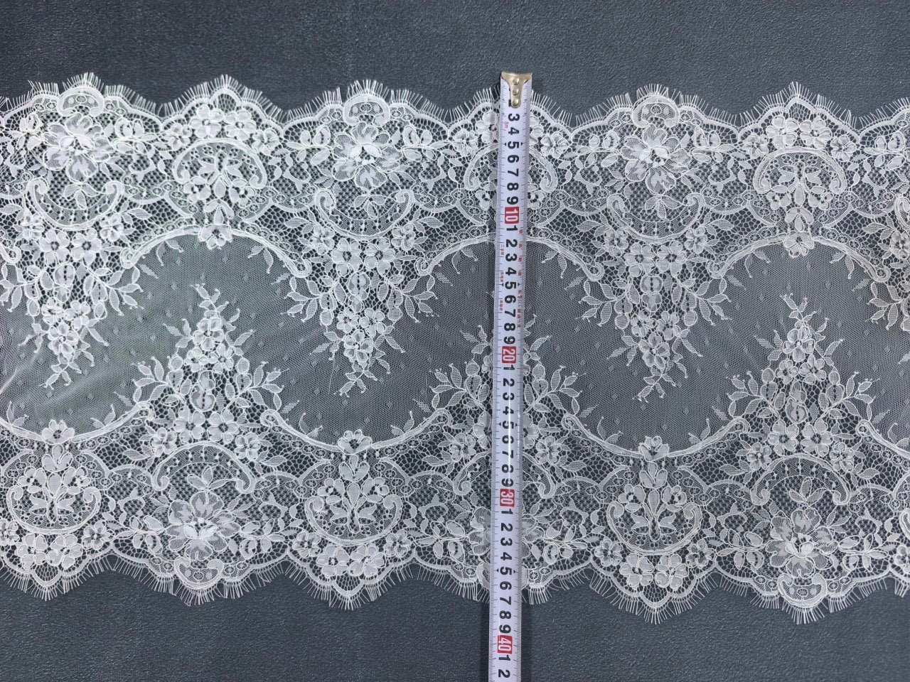 Scalloped-Corded-Lac Lace Pattern Close-up Detail
