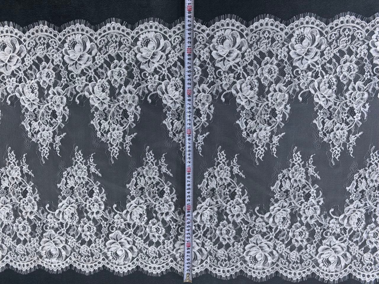 Scalloped-Corded-Lac Lace Pattern Close-up Detail