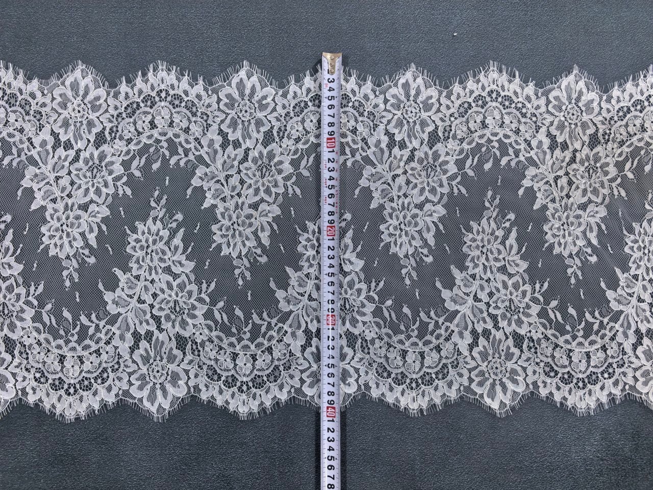 Scalloped-Corded-Lac Lace Pattern Close-up Detail