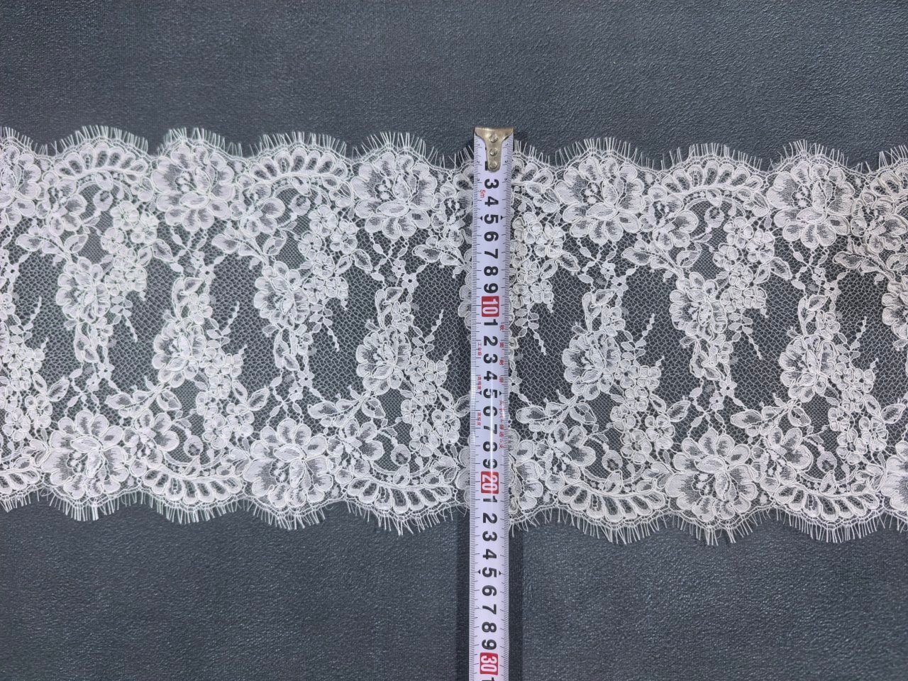 Scalloped-Corded-Lac Lace Pattern Close-up Detail