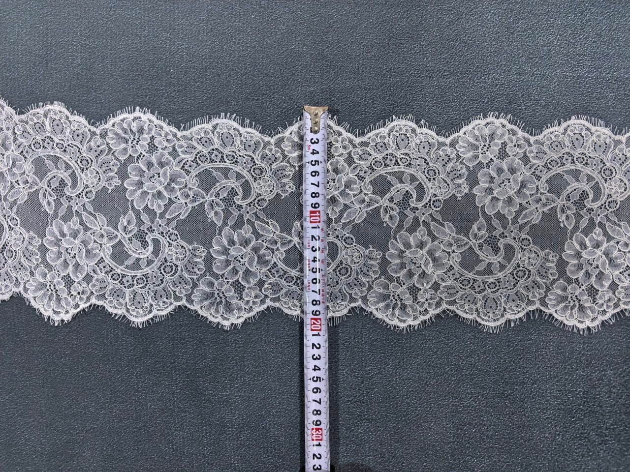 Premium Chantilly Lace Pattern Close-up Detail