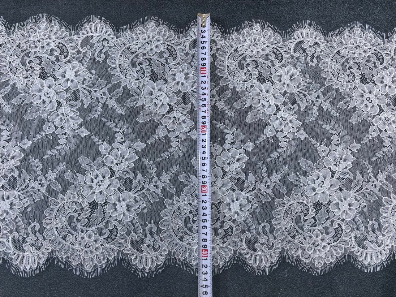 Scalloped-Corded-Lac Lace Pattern Close-up Detail