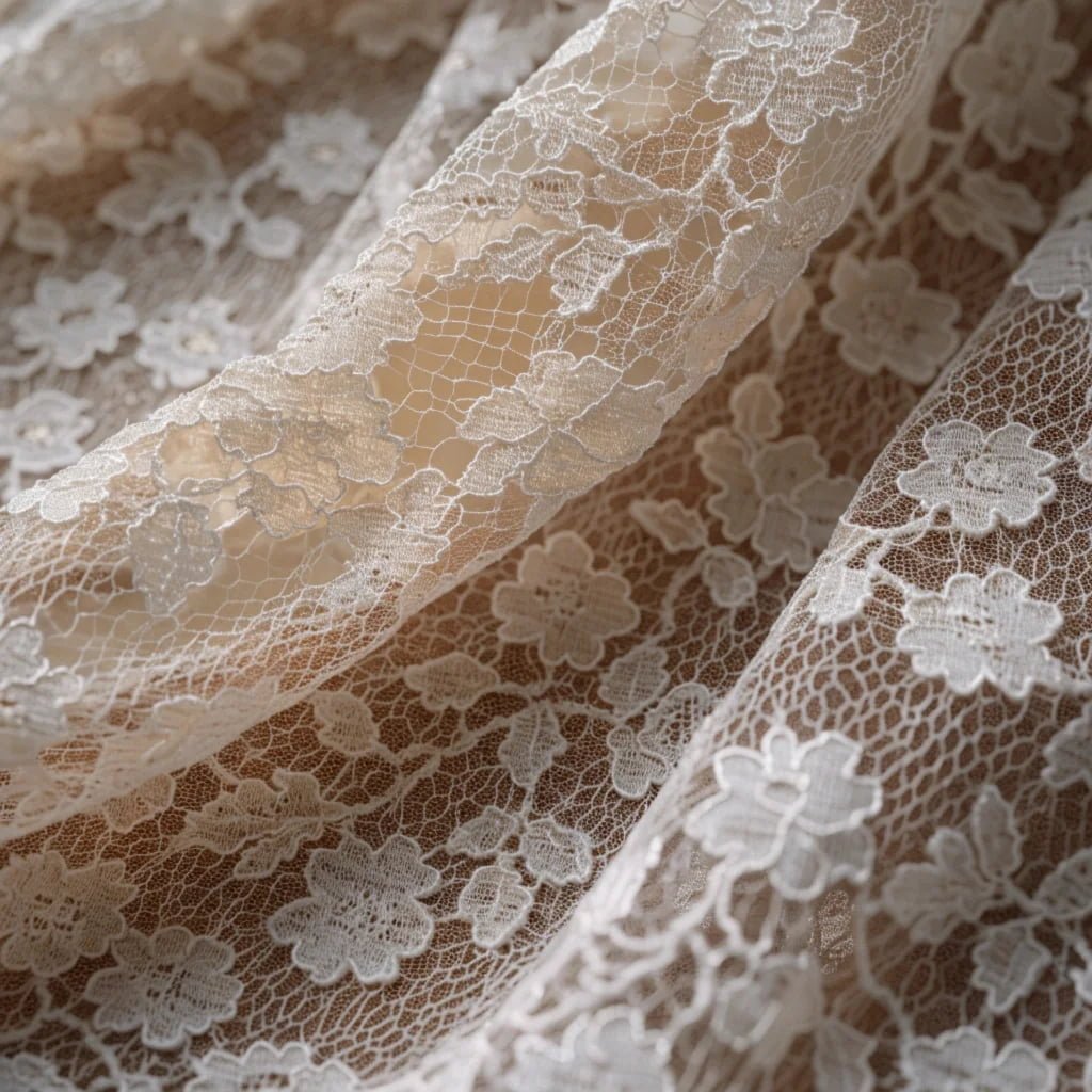 French Chantilly lace detail