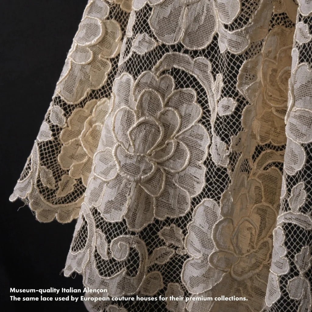 Italian Alençon lace texture
