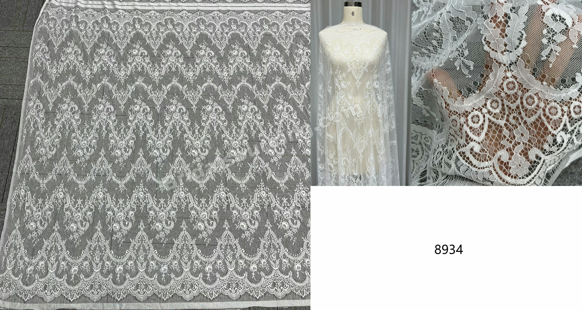 Delicate Floral Eyelash Lace