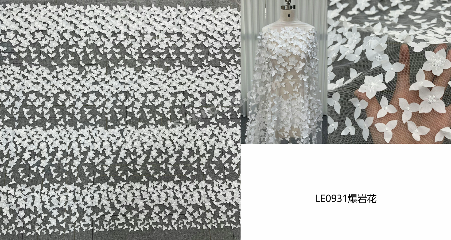 Delicate Floral Eyelash Lace
