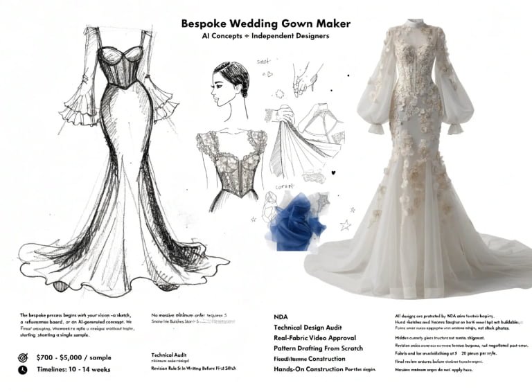 How to Develop a Custom Wedding Dress in China: From Sketch to Sample, No Bulk MOQ