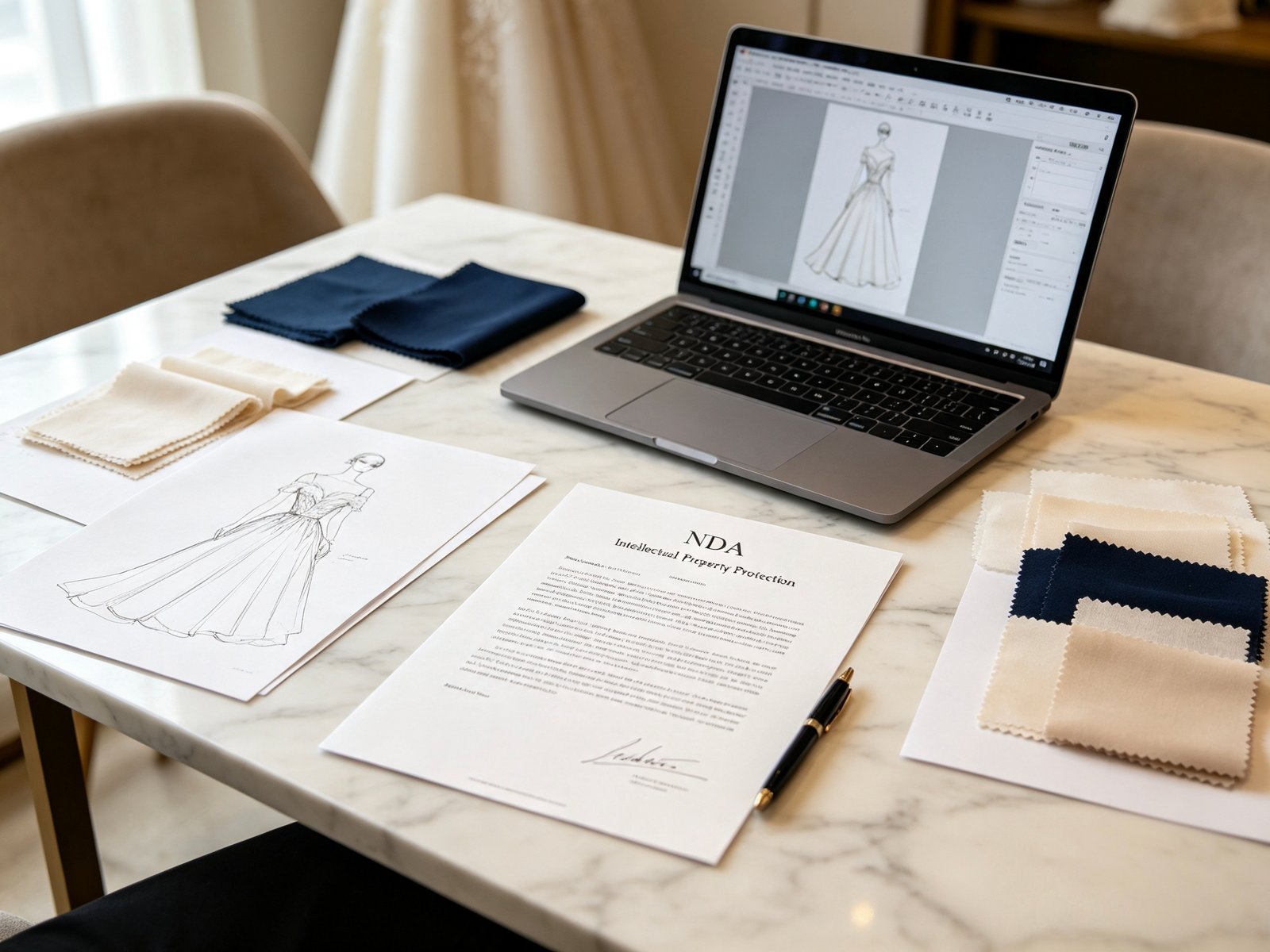 NDA intellectual property protection for private label bridal collection custom wedding dress manufacturer China